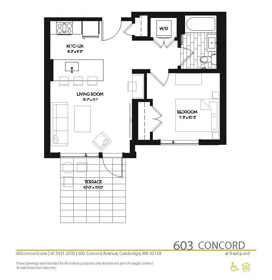 Floor plan 1 Bedroom 1 Bathroom
