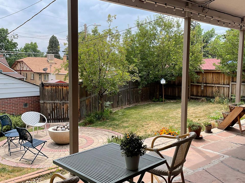 Large backyard with fire pit