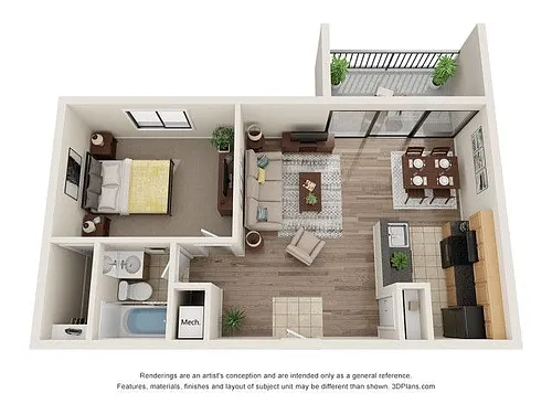 Floor plan 1BR