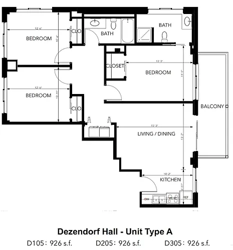 Floor plan 3 Bedroom