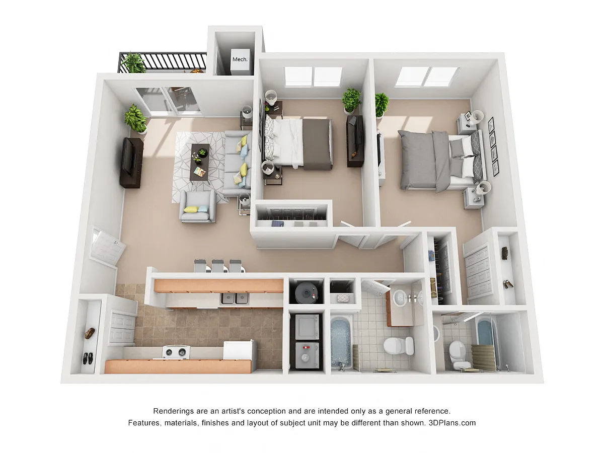 Floor plan Two Bedroom C