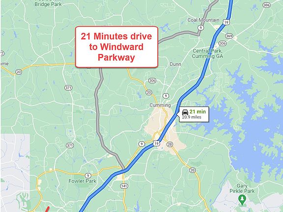 Only 21 minutes to Windward Parkway, Alpharetta