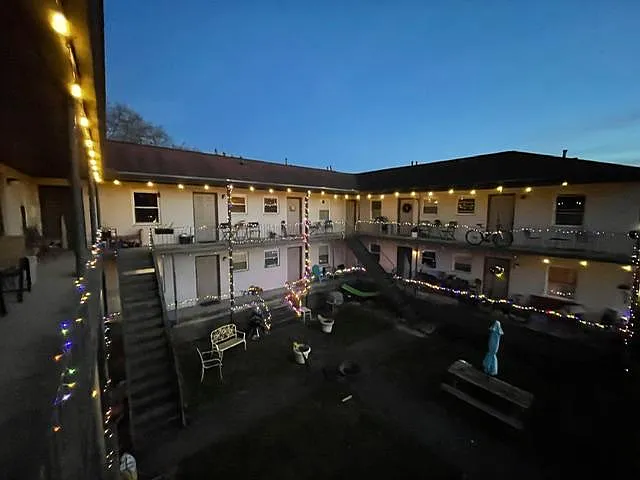 COURTYARD AT NIGHT