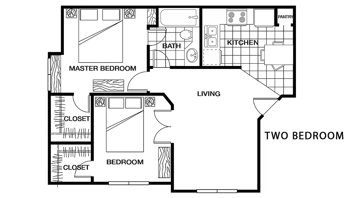 Floor plan 2 Bedroom