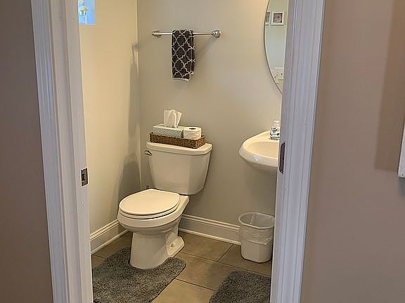 First floor half bath