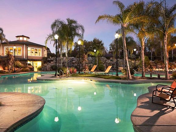 Resort Style Lagoon Pool with Two-Story Waterfall