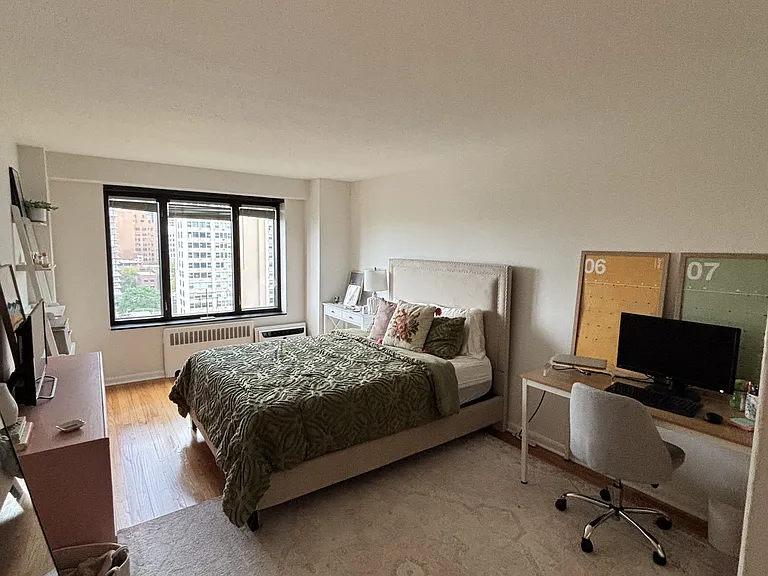 Large bedroom with similar views as the living room
