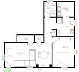 FLOOR PLAN - ALL NEW LAYOUT WITH SEPARATE BEDROOM AND CLOSET