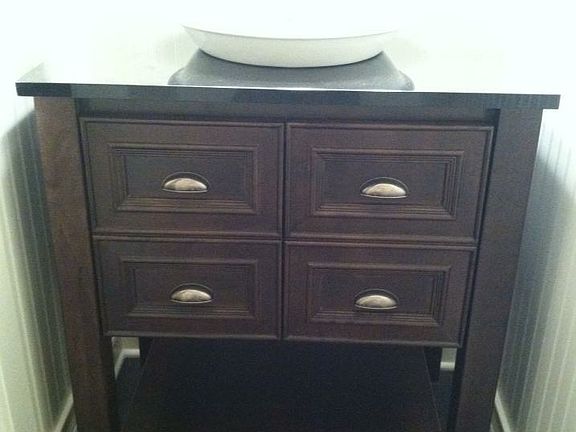 First floor powder room