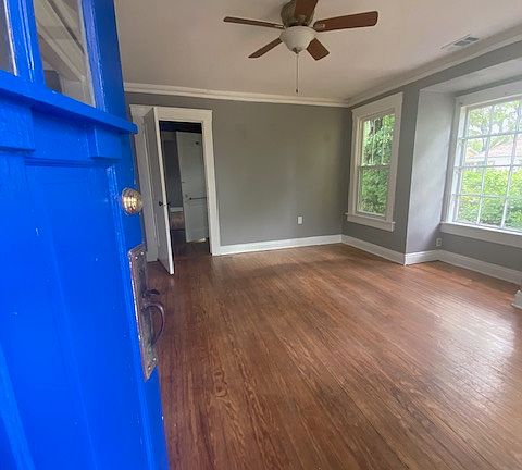 Entry into light filled living room.
