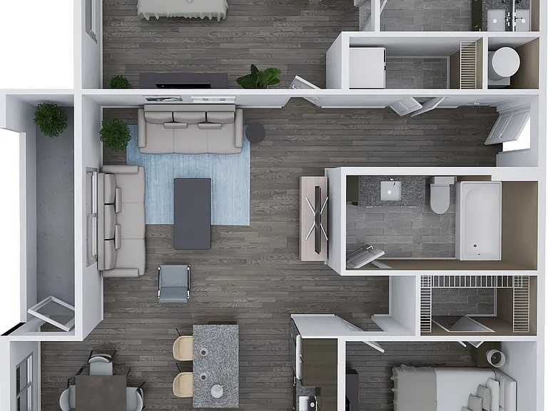 F1 - Two Bedroom, Two Bath F1 - Two Bedroom, Two Bath