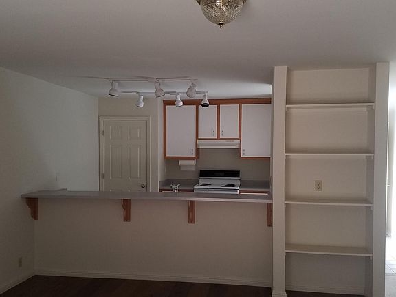 View from living room into kitchen.