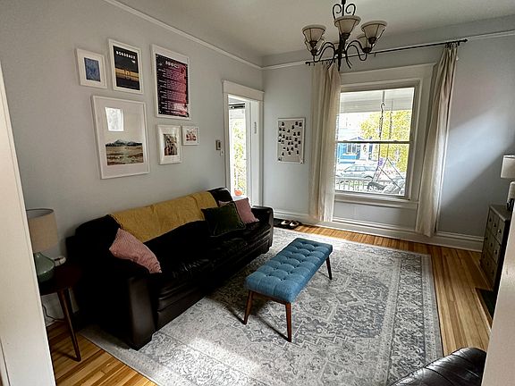 Cozy living room with original fireplace