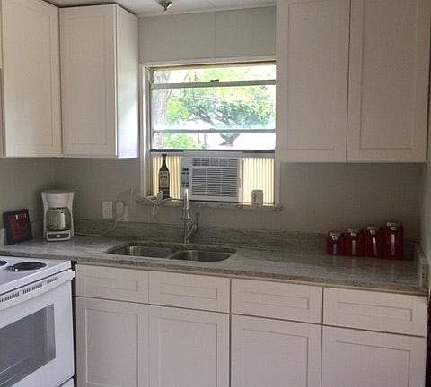 Kitchen with granite counters