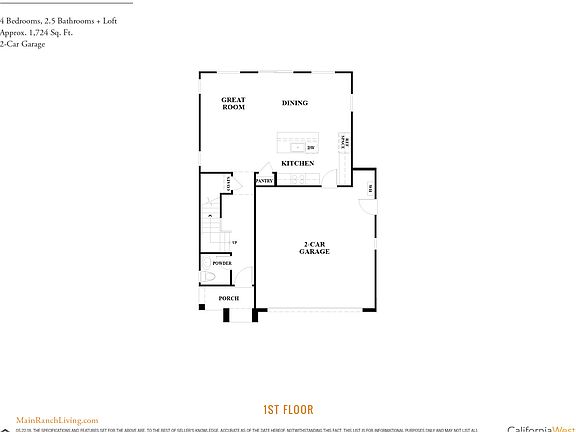 Main Ranch Plan 3, First Floor