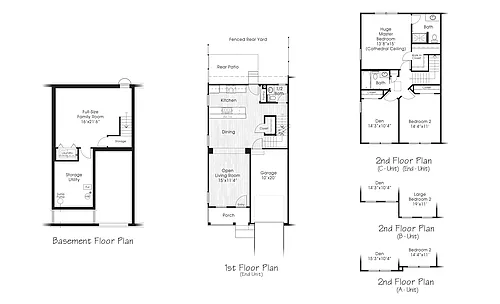 Floor plan 3-Bedroom Townhome