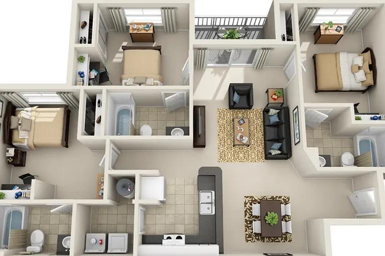 The room that is available is on the right side.