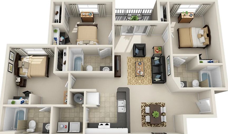 The room that is available is on the right side.