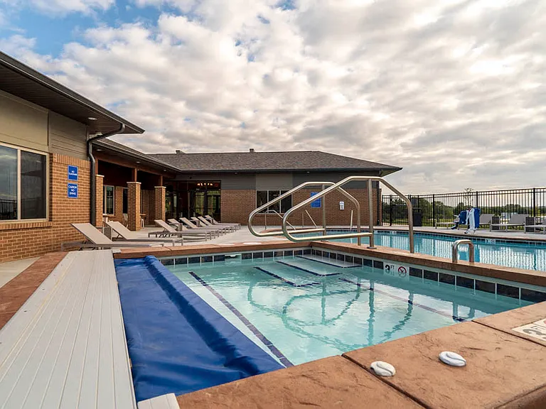 After a long day, take a dip in our oversized hot tub.
