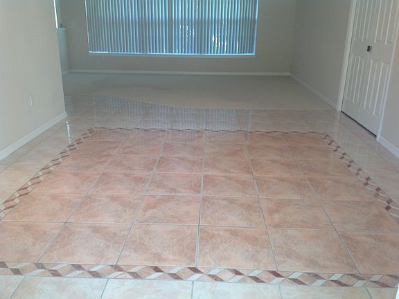 Dining Area with Custom Tile