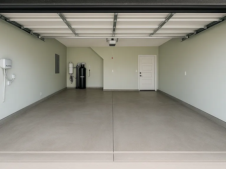 Painted garage