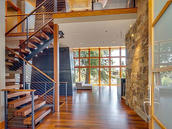 Front entryway opens to the great room.