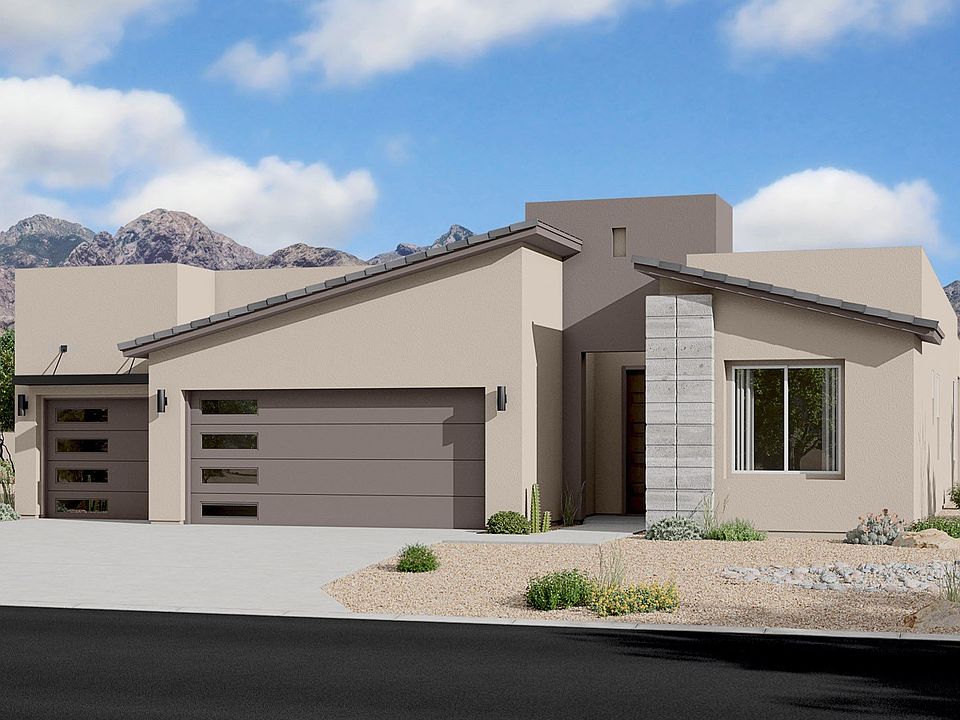 Contemporary Elevation - 3 Car Garage