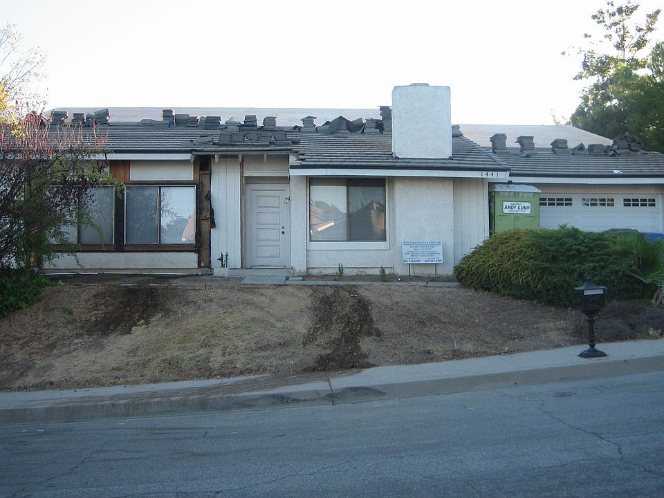 New roofline from the front of the house