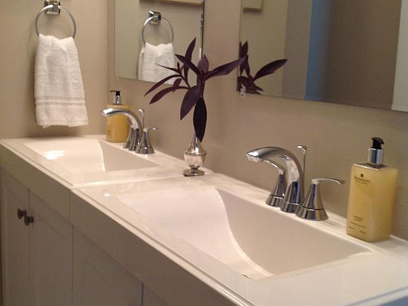 Full bath off Master with double sinks.