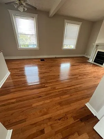 New hardwood flooring in living room