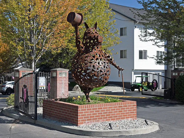 Whimsical Pig statue