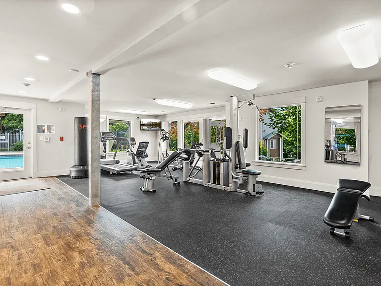 Stay active with a fully equipped fitness center featuring cardio and strength machines.