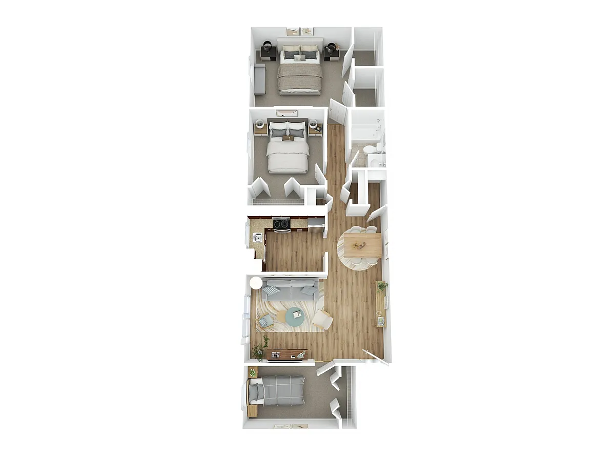 Floor plan 3 Bed 1.5 Bath | Renovated