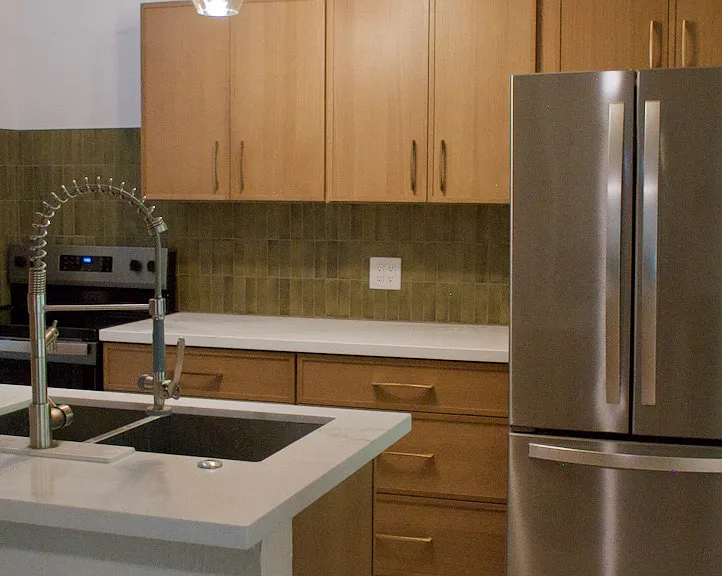 Organic mid-century modern inspired kitchen