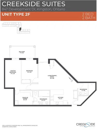 Floor plan 2 Bedroom 2 Bed 2 Bath 2