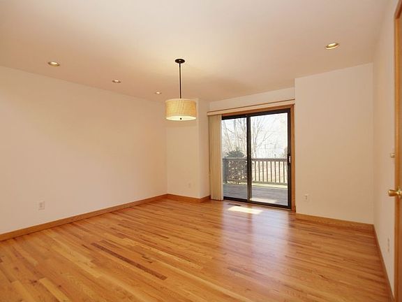 Dining room with sliders to rear deck