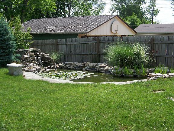 water garden in back yard