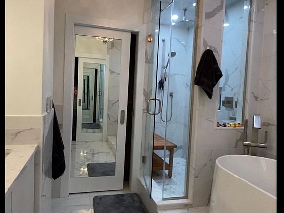 Master bathroom with steam shower