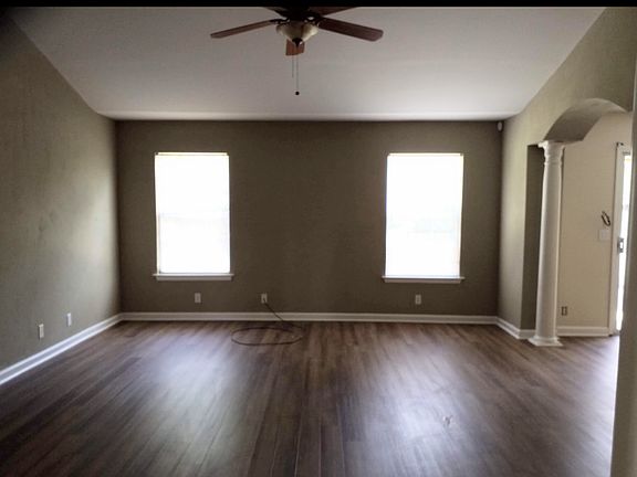Living room with cathedral ceiling