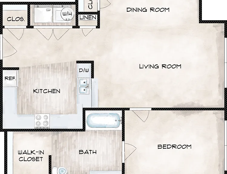 A-1 Handicap Floorplan Diagram
