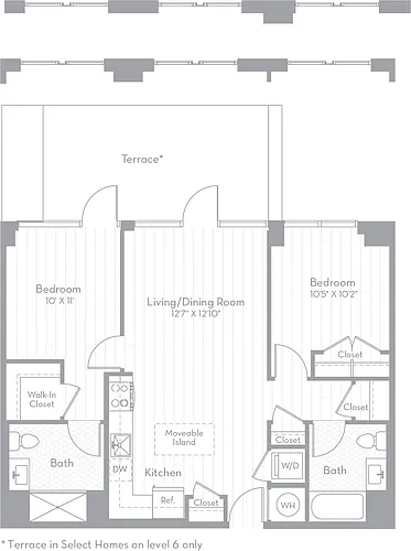 Floor plan 2 Bed/2 Bath-B03