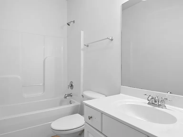 Bath 2 offers a tub/shower combo, along with a sizable vanity.