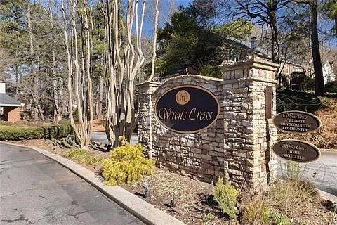 The Wren's Cross street signage. Please note that this property is privately managed, and you would be renting from the owners, not a property management company.
