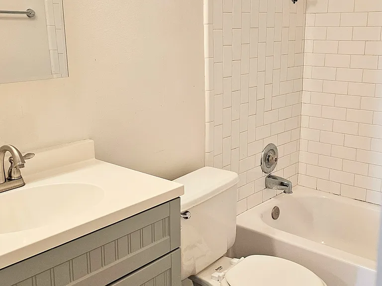updated full bath in the hall
