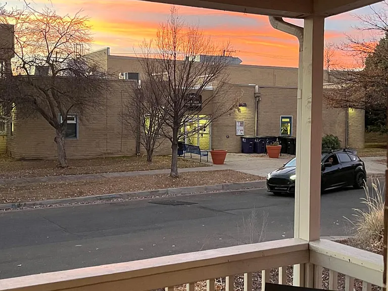 front porch (looking at rec center)
