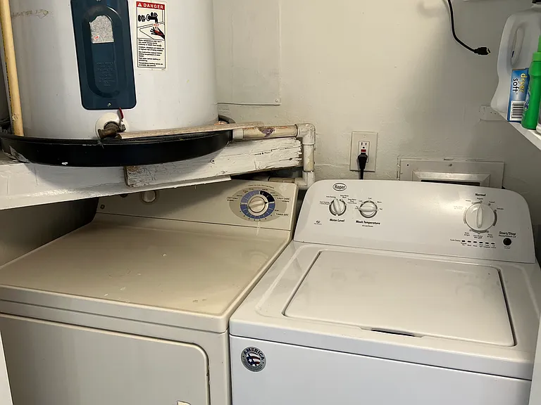 Full sized washer and dryer in unit