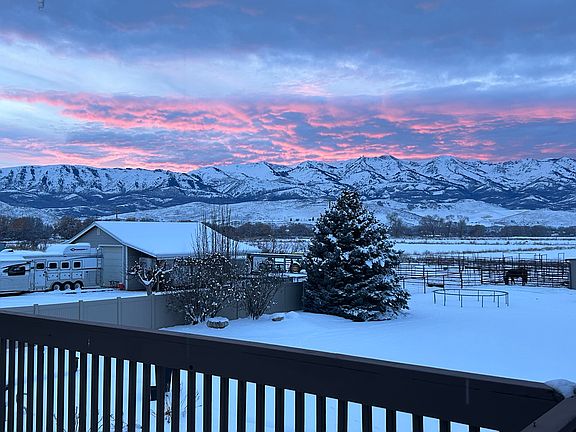 View- Sunset from backyard over Wasatch Backs