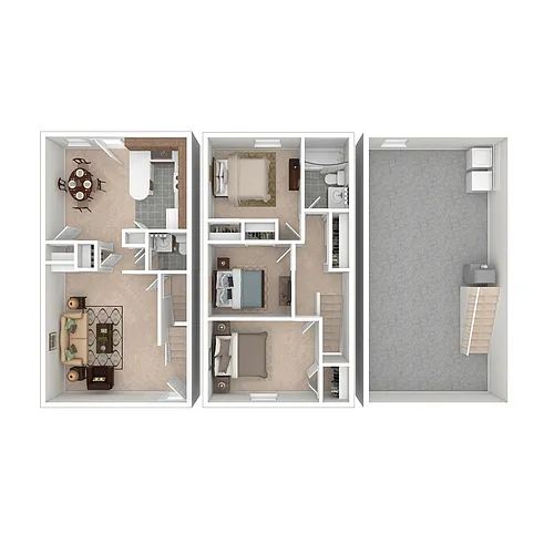 Floor plan C1 Lafayette Townhome