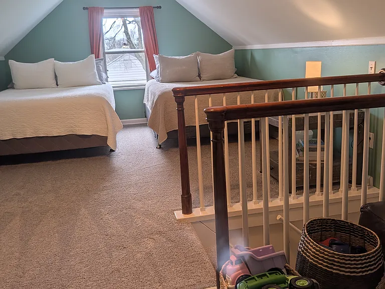 Upstairs (one queen bed available)