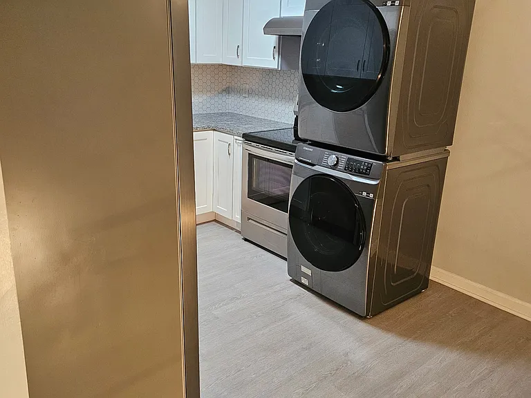 Full size washer and dryer.